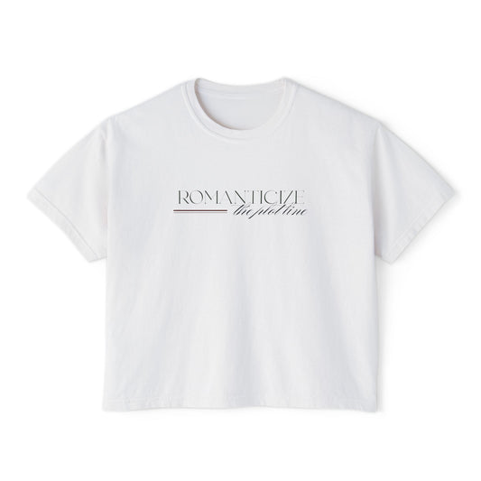 "Romanticize The Plot Line" Cropped Tee