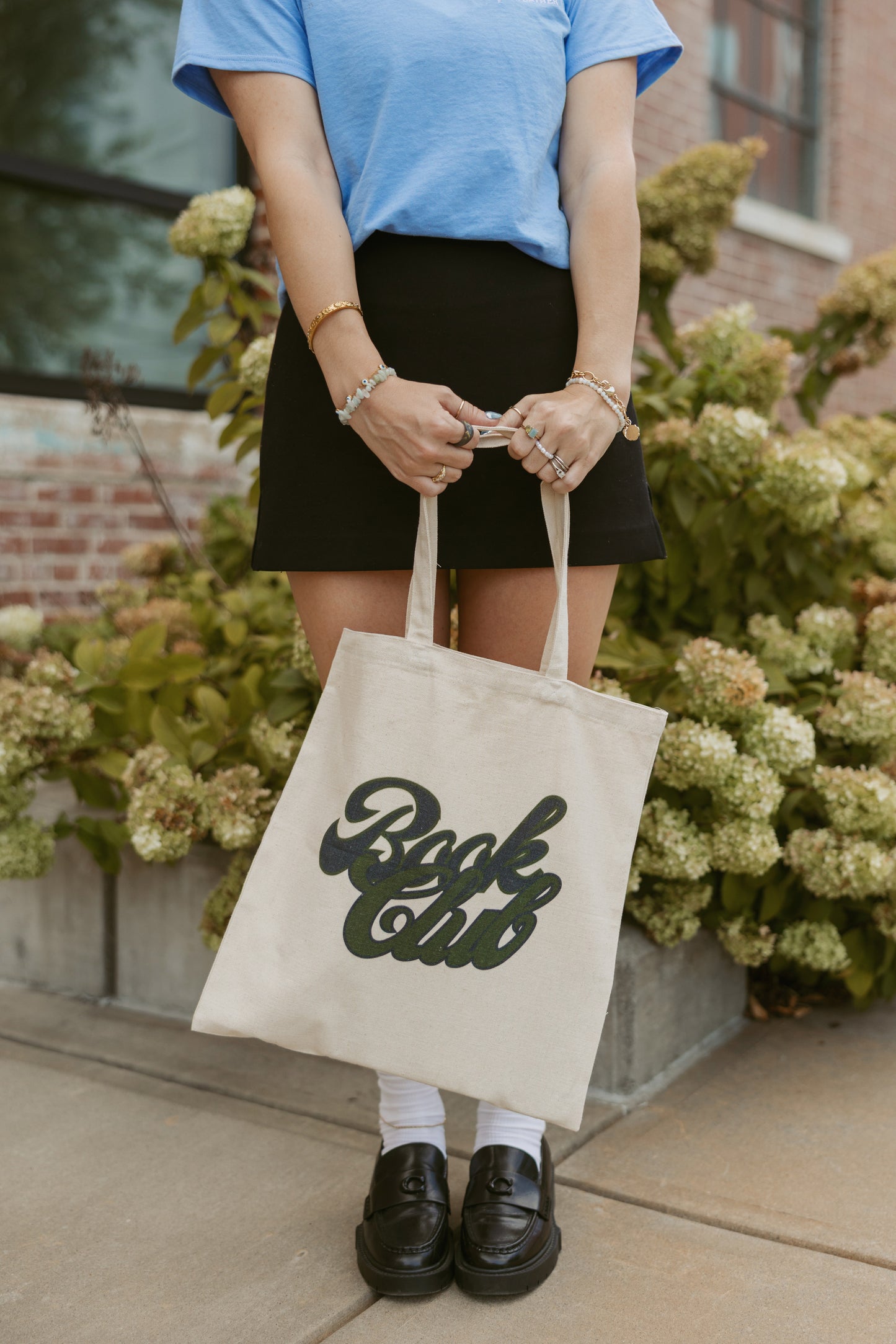 "Book Club" Canvas Tote