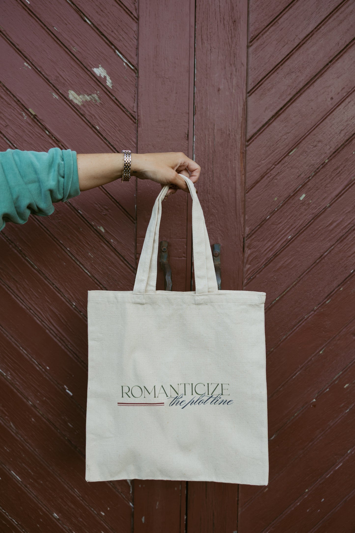 "Romanticize The Plot Line" Canvas Tote