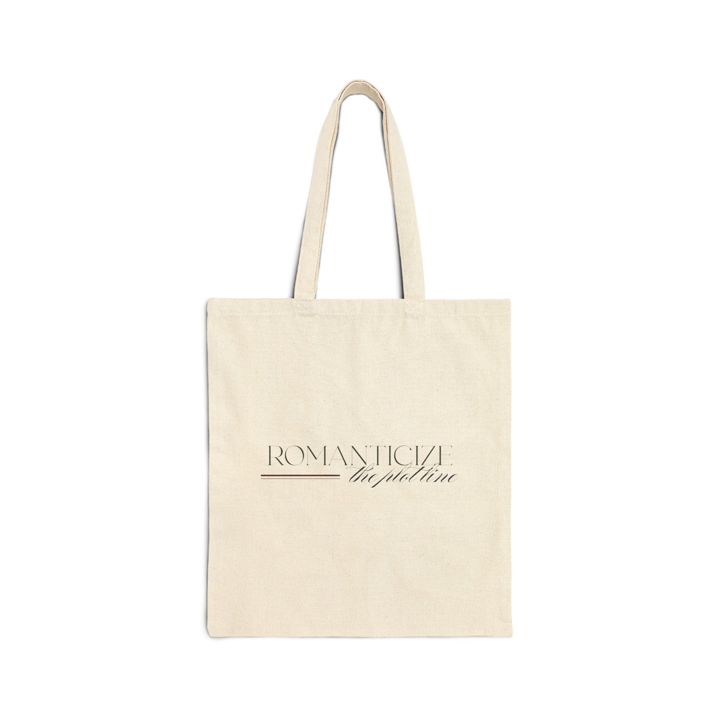 "Romanticize The Plot Line" Canvas Tote