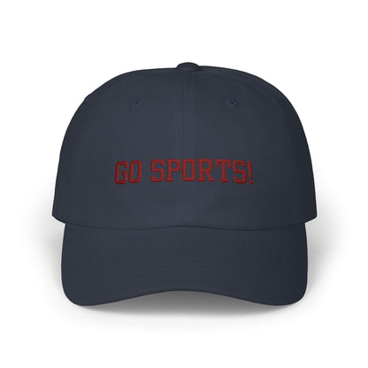 "GO SPORTS!"  Embroidered Baseball Cap