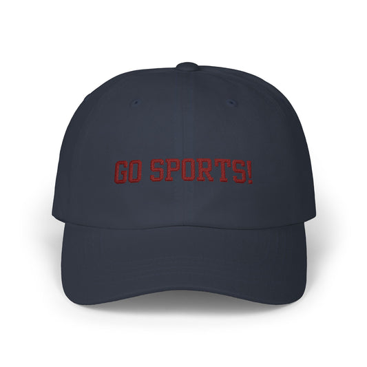 "GO SPORTS!"  Embroidered Baseball Cap