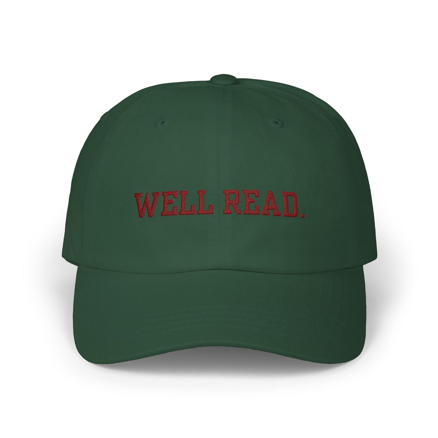 "WELL READ." Embroidered Baseball Hat