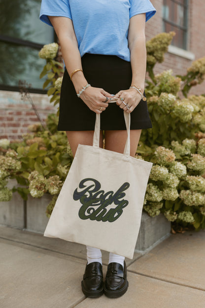 "Book Club" Canvas Tote