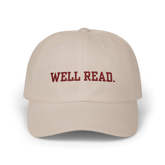 "WELL READ." Embroidered Baseball Hat