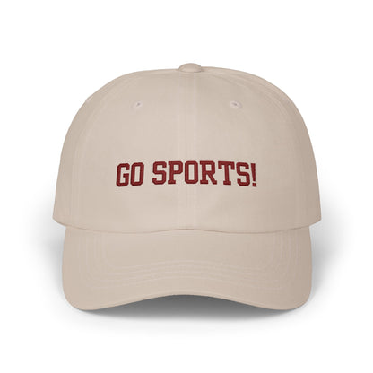 "GO SPORTS!"  Embroidered Baseball Cap