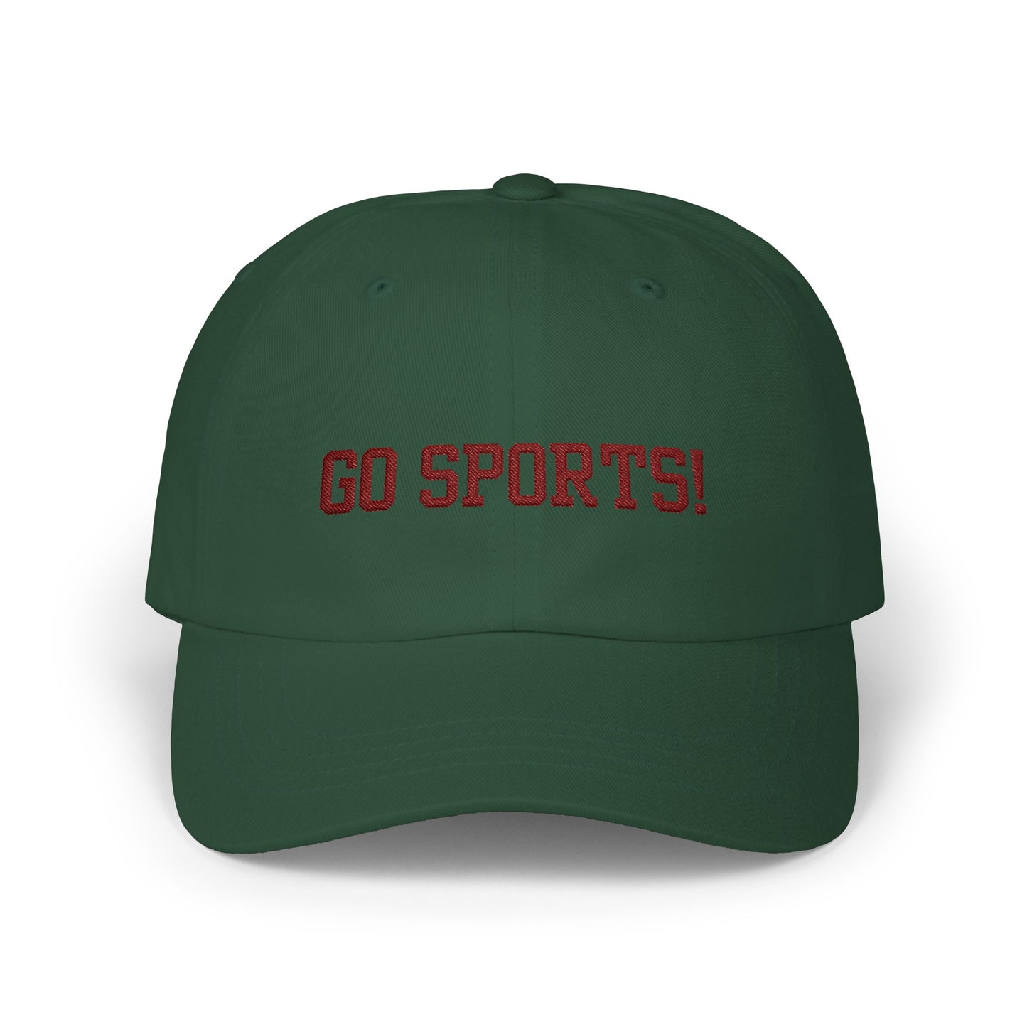 "GO SPORTS!"  Embroidered Baseball Cap